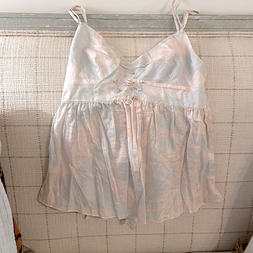 Rebecca Taylor Whimsical Cotton, 100% Silk-lined, adjustable Top!